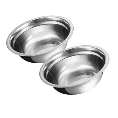 Imagem de Pote Tigela De Inox 300ml/700ml/1300ml/2100ml Vasilha Comedouro Para Pet Gato Cachorro(M: 800ML (2 Unidades))