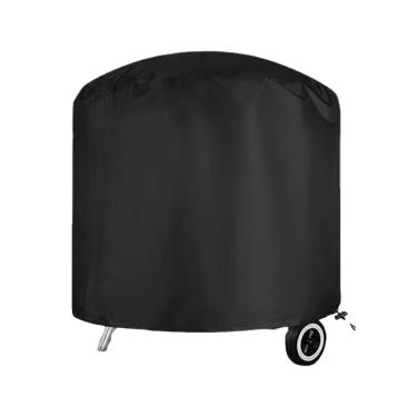 Imagem de Capa de churrasqueira redonda à prova d'água para ambientes externos, à prova de vento e resistente a rasgos, com design de alça 73 x 73 cm x 71 cm