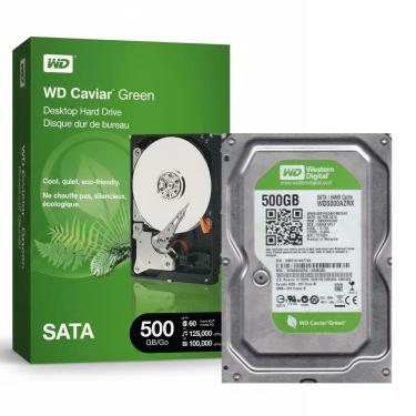 Imagem de HD Interno Desktop WD Caviar Green 500GB SATA 6Gb/s 5400RPM 64MB Cache WD5000AZRX 3.5"