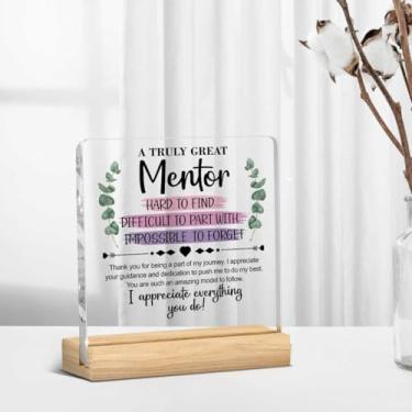 Imagem de Presentes de mentor para mulheres e homens, placa acrílica para presentes de agradecimento, leaving away, aposentadoria, apreço, chefe, colega de trabalho, professor, conselheiro, treinador