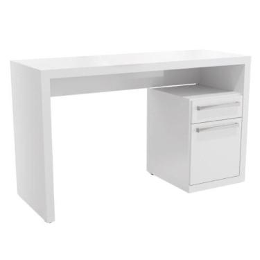 Imagem de Mesa Escrivaninha Com Gaveteiro Urban 120 Cm S970 Kappesberg Branco