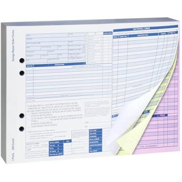 Imagem de Bonerwhite Formulários de pedidos de reparo de garagem Livro de faturas de reparo de automóveis 21,5 x 28 cm Faturas de livro de pedidos de reparo de garagem 3 partes 250 conjuntos de livros de