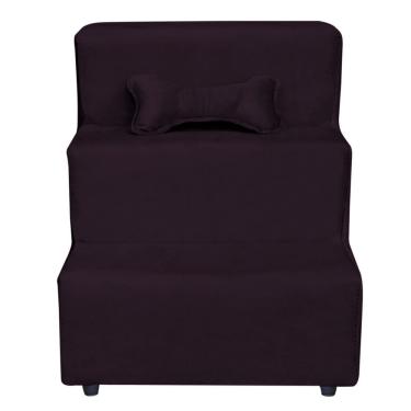 Imagem de Escadinha Pet 3 Degraus Cachorro E Gato Veludo Roxo