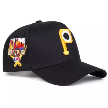 Imagem de Boné Unissex Aba Curva Bordado Letra P Ajustavél