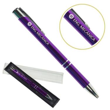 Imagem de Caneta Personalizada Coloridas Cursos Metal Profissional Engenharia Me