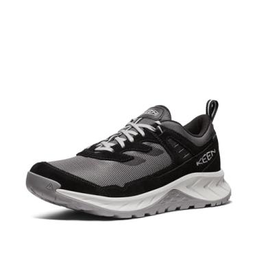 Imagem de KEEN Hightrail Tênis masculino de cano baixo, durável, leve, respirável, de couro, impermeável, para caminhada, Preto/Vapor, 46