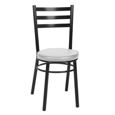 Imagem de Kit 4 Cadeiras Pintadas Pretas Cp80 Debrum Treparoni Preto Com Branco