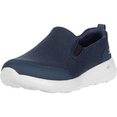 Imagem de Skechers Go Walk Max Clinched – Tênis de caminhada masculino de malha atlética Double Gore Slip on, Azul marino, 42