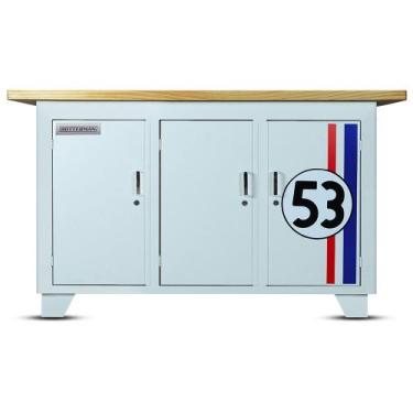 Imagem de Bancada fechada com 3 portas Retrô 53 - RLL-203 (Branco) - Rotterman, 
