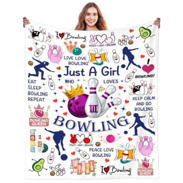 Imagem de INKRENS Cobertor de boliche, presentes para meninas, mulheres, acessórios de boliche, cobertores e mantas de flanela de pelúcia, presentes para mulheres, crianças, meninos, adolescentes, adultos