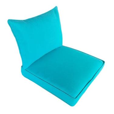 Imagem de Almofadas de cadeira ao ar livre para móveis de pátio, conjunto de almofadas de sofá de substituição de 63 x 63 x 12 cm para cadeiras de balanço de vime poltrona, sofá secional para sofá seccional