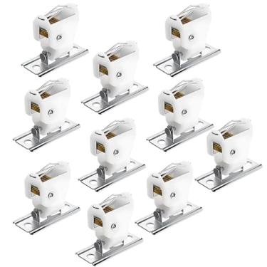 Imagem de Kit de bloqueio de cordão romano, 10 peças, branco, sistema de ferragens romanas para persianas de bambu