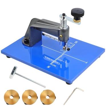 Imagem de Ferramentas de corte de vidro, ferramenta de corte circular para vitrais e espessos, cortador circular para lentes de 0,39-3,93 polegadas com 3 rodas de corte de carboneto para vidro manchado ou