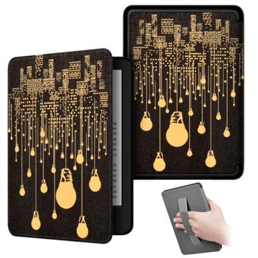 Imagem de Akacy Capa com estampa pintada com alça para Kindle de 17.8 cm 12ª geração 2024, capa traseira de borracha TPU de silicone flexível e fina e macia com cantos reforçados (13)