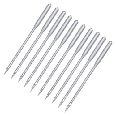 Imagem de letsinstyle 100 agulhas universais para máquina de costura de 3,8 cm, agulhas para máquina de bordar, conjunto de pontas regulares para reparo de pano de bordado, faça você mesmo e artesanato
