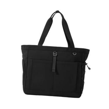 Imagem de Dynwave Bolsa de tênis multifuncional de grande capacidade com compartimento separado para sapatos, ideal para raquete de badminton e toalha, Preto