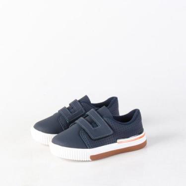 Imagem de Tênis Casual Molekinho Com tiras autocolantes 2615101 Preto, Marinho, 