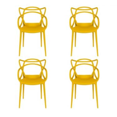 Imagem de KIT 04 CADEIRAS SOLNA AMARELA