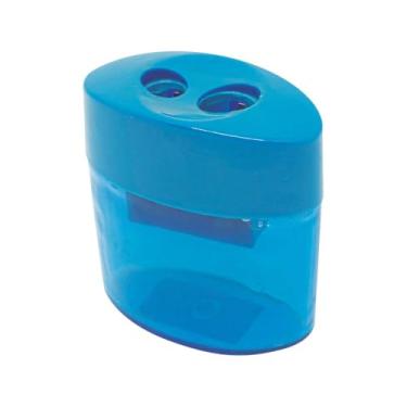 Imagem de Apontador Escolar CIS 346, Com 2 furos - Azul, Rosa, Roxo e Amarelo - Blister com 4 unidades