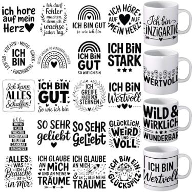 Imagem de Envoltório de copo UV DTF - 24 folhas bêbadas palavras UV DTF envoltórios para caneca cachorro mãe provérbio uvdtf decalques à prova d'água esfregar ferro sobre transferência para copos de vidro