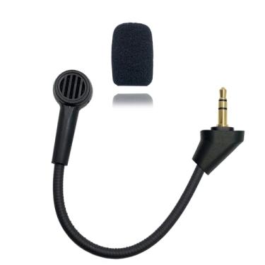 Imagem de MICMXMO Substituição de microfone compatível com Kingston HyperX Cloud Alpha Cloud Alpha S Fones de ouvido para jogos microfone com cancelamento de ruído para Switch PS5 PS4 Mac PC, conector de 3,5 mm