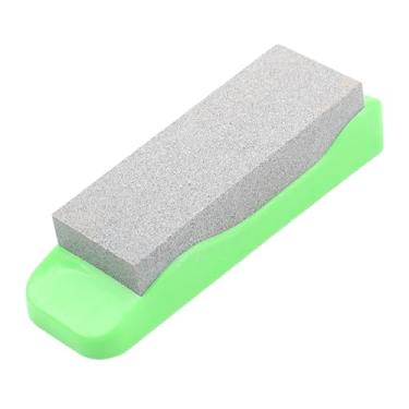 Imagem de Pedra de amolar de grão duplo com base antiderrapante, afiador de facas de dois lados para cozinha e uso doméstico - Grão grosso e fino para afiar facas e ferramentas maçantes