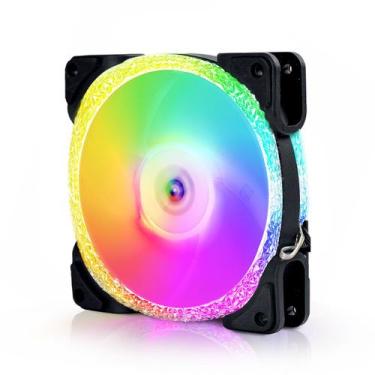 Imagem de Fan 120mm round5 crystal forward argb preto r5-crystal-fw-b-2199