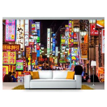 Imagem de Papel De Parede Cidade Japão Luzes Anúncios 6M² Ncd180 - Você Decora