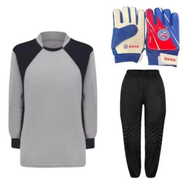 Imagem de Kit De Goleiro TRB + Luva De Goleiro Infantil Bahia DRB Goalkeeper - D