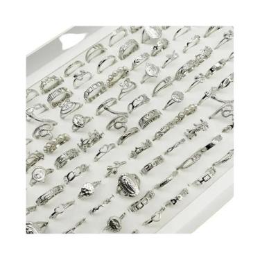 Imagem de Anéis De Dedo Femininos Em Liga Com Design De Flor Grande, Caveira, Ar