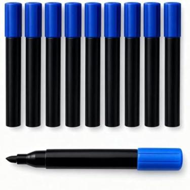 Imagem de Kit 10 Marcador Permanente - azul