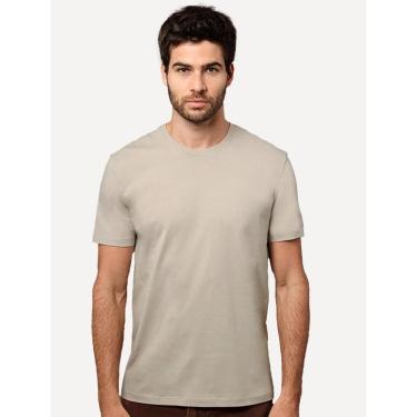 Imagem de Camiseta Calvin Klein Jeans Masculina Patch CK Lateral Cáqui Claro-Masculino