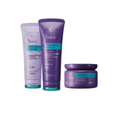 Imagem de Kit Eudora Siage Hidratação Micelar  Shampoo + Condicionador + Máscara