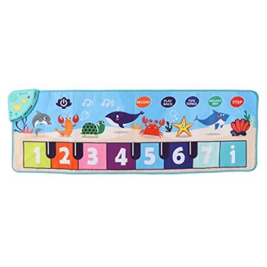 Imagem de CUOFYUNL Tapete de música de piano para crianças desenho animado bonito animal marinho padrão teclado música tapete de dança presente de aniversário