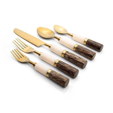 Imagem de Conjunto De Talheres Copa E Cia 30 Peças Garbo Opal Wood