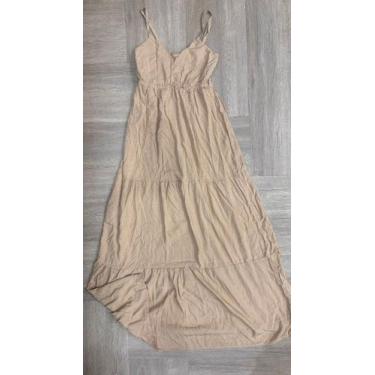 Imagem de Vestido Longo Feminino Soltinho Liso Saia Três Marias Alcinha Verão Lu