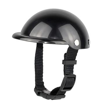 Imagem de Capacetes para Pets Cães Filhotes Pequenos e Gatos em Moto Ciclismo com Topo Acolchoado Cintas Ajustáveis Buracos de Vento Aventuras Mais Seguras Frescas o Dono