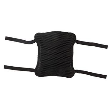 Imagem de Capa de almofada para assento de motocicleta, malha respirável, antiderrapante, absorção de choque, alívio de pressão para motos, preto, 34x29cm (Camada Dupla)