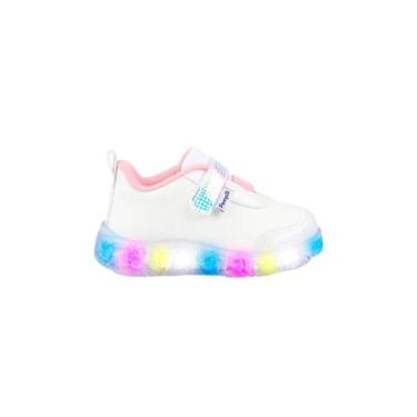 Imagem de Tênis de Led Infantil Pampili Liz Luz Branco, 24