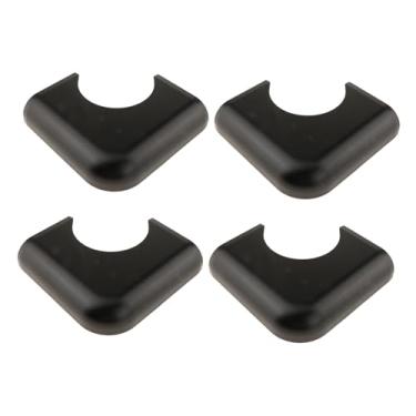 Imagem de Generic Conjunto de 4 Cantoneiras de Substituição para Mesa de Bilhar - Peças Resistentes e Resistentes para Mesa de Sinuca - Amortecedores Metálicos e, Preto