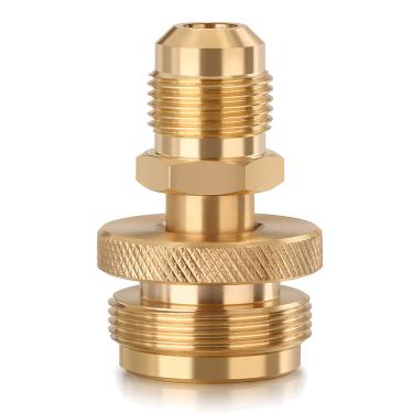 Imagem de WADEO Adaptador regulador de tanque de propano portátil de 500 g, conexão para rosca fêmea de 3/8 polegadas, peças de fogão de churrasqueira de acampamento portátil para aquecedores, queimadores,