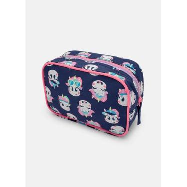 Imagem de Necessaire Média Puket Unicórnio Tenis Azul marinho