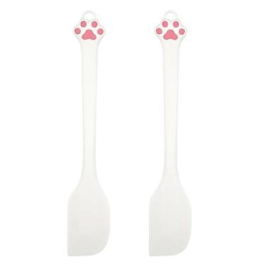 Imagem de Espátula de silicone, formato de pata de gato, ferramenta para assar gatos, faca de misturar e espalhar massa, ferramenta de cozinha. Adequado para alimentos enlatados, assar, cozinhar, misturar