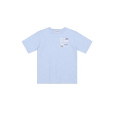 Imagem de Camiseta infantil menino de tubarão Brandili, 6, Azul