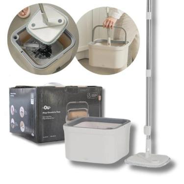 Imagem de Mop Giratório Esfregão Balde Água Limpa Refil Extra Microfibra Ou