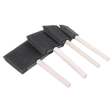 Imagem de Cosiki Conjunto de Pincéis de Espuma Esponja Ferramentas Práticas de Pintura para Crianças e Adultos Limpeza e Graffiti 4 Peças para Projetos de Arte e Reforma Doméstica Cabo de Madeira