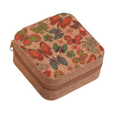 Imagem de Hailong Ming Estojo de Viagem para Joias, Mini Porta-joias Multifuncional, Organizador Elegante para Brincos E Anéis, Borboleta