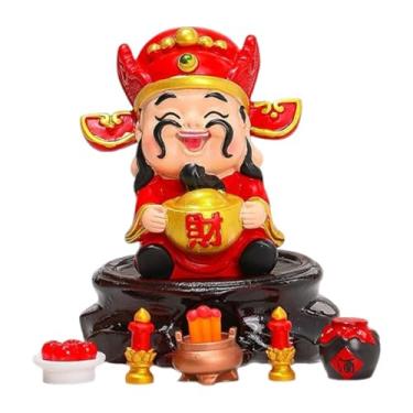 Imagem de MotiveTech Estatueta Do Da Riqueza, Decoração de Mesa, Item de Coleção para Decoração de Casa, Estátua Criativa de Feng Shui em Estilo Chinês para Armários, Style B, Tamanho real