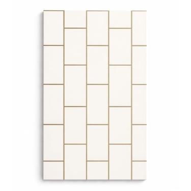 Imagem de Placas Adesivas Mármore 3D Autocolantes Kit com 20 Unidades Revestimento Decorativo Lavável para Parede, Quarto, Sala e Banheiro 30cm x 60 cm (Tijolinho Branco, 30cm x 60cm)