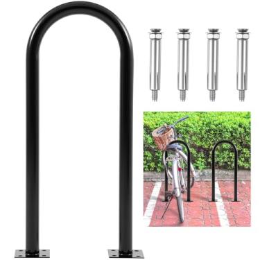 Imagem de Otoolling 2 unidades de 2 a 3 bicicletas, rack de bicicleta comercial, 83,8 cm L, organizador de bicicleta de aço galvanizado resistente, suporte de estacionamento no chão para garagens ao ar livre